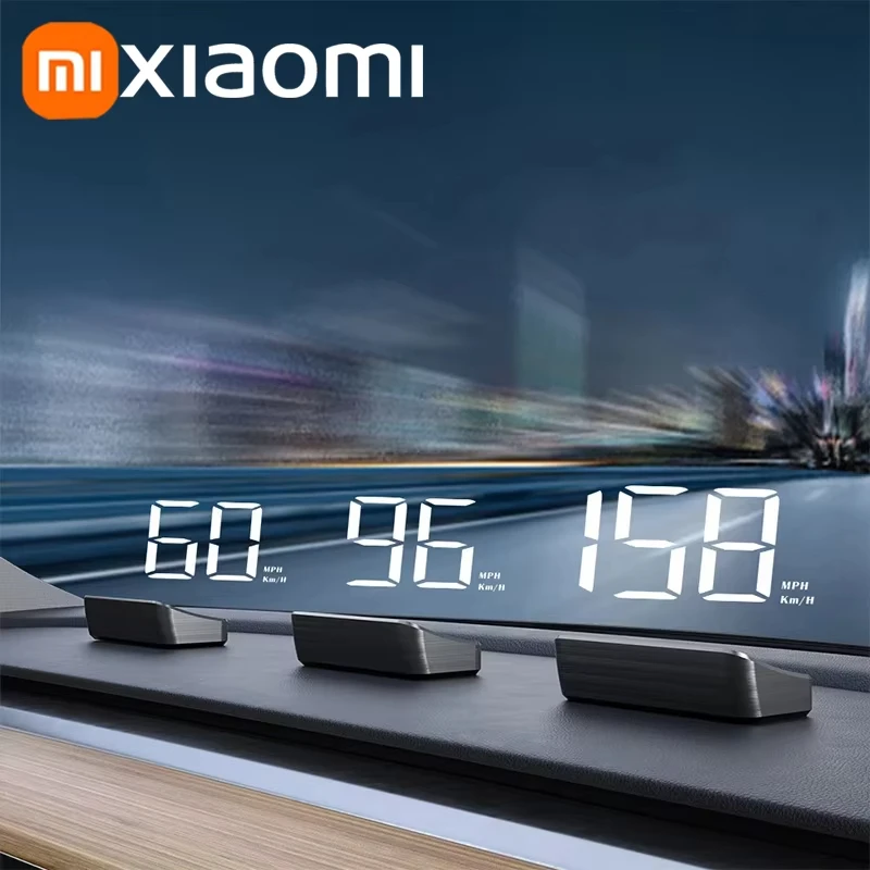 Xiaomi داخل السيارة عداد السرعة HUD رئيس يصل العرض الرقمي سرعة Mete GPS البوصلة متعددة الوظائف زجاج سيارة العارض 2025 #2