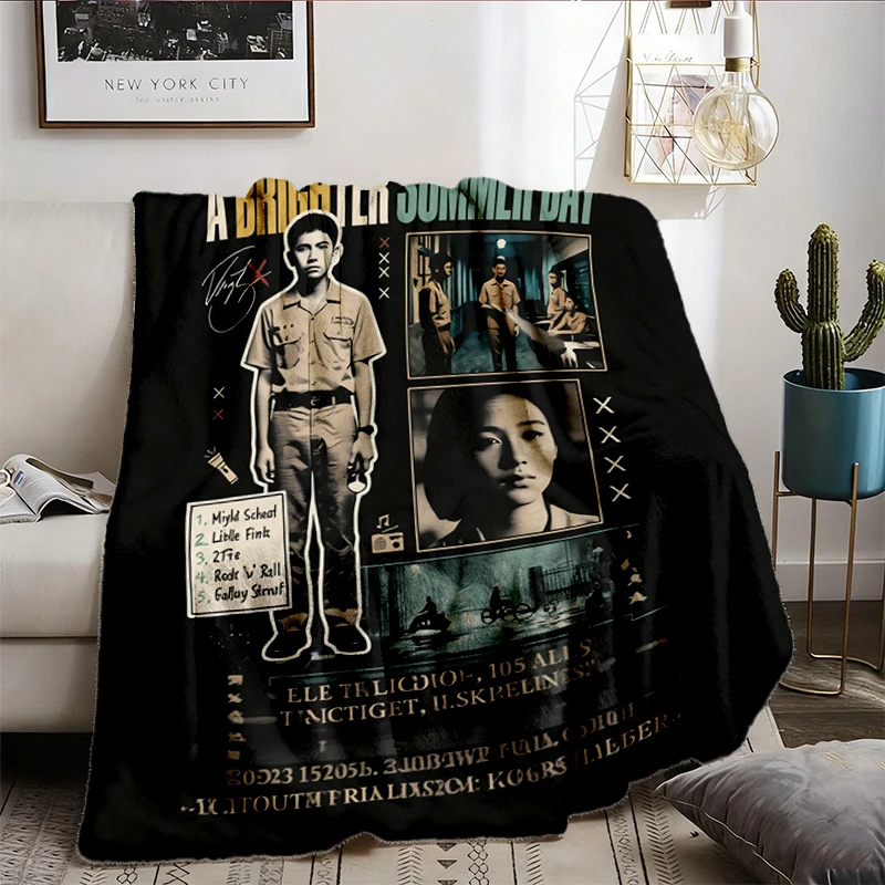 A Brighter Summer Day 1991 Comfy Blanket, Asian Arthouse Movie Graphic Flannel Blanket