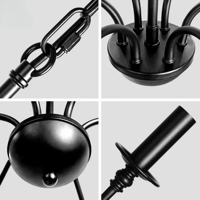 Modern American Simple Candle Chandelier Home Decoration Pendant Lamp for Bedroom Living Dining Room Kitchen Drop Shipping Light