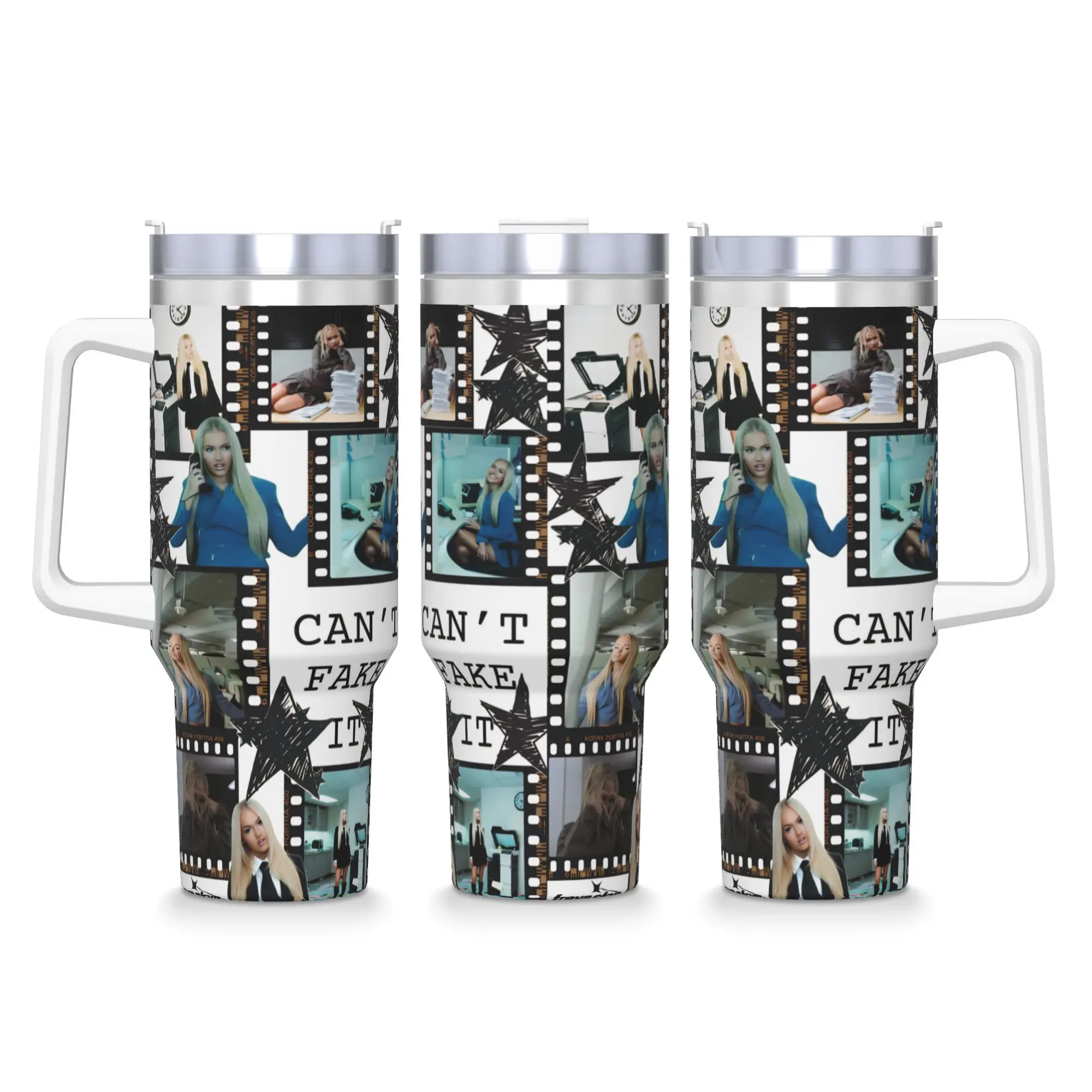 Freya Skye Tumbler  Cold and Hot Water Bottle Heat Preservation Stainless Steel Thermal Mug Design Driving Car Mugs