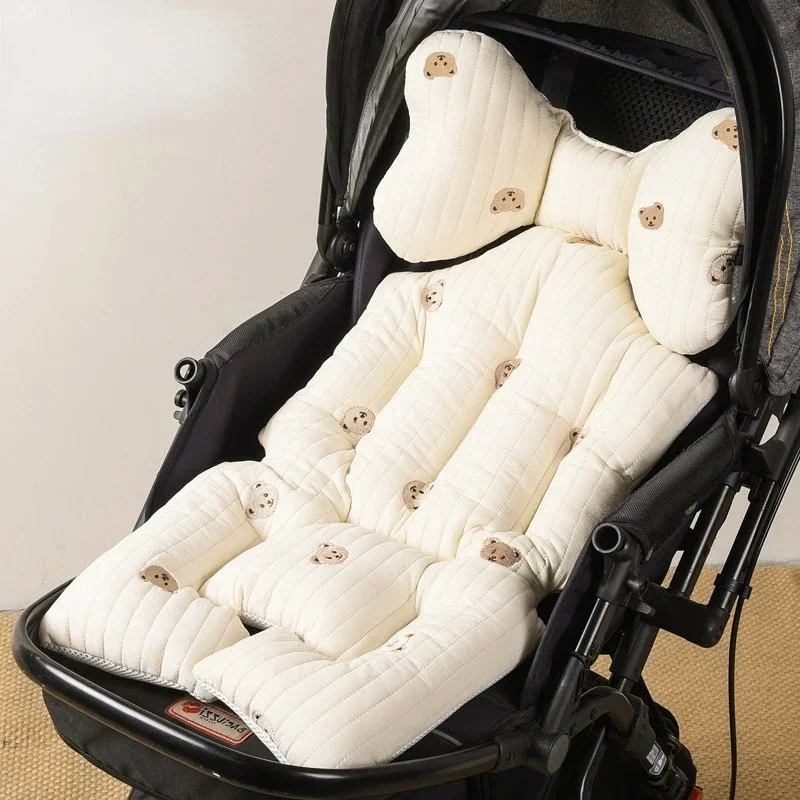 baby-stroller-seat-cushion-pad-for-car-puchair-liner-mat-thicken-cotton-breathable-cart-mattress-infant-newborn-pram-accessories