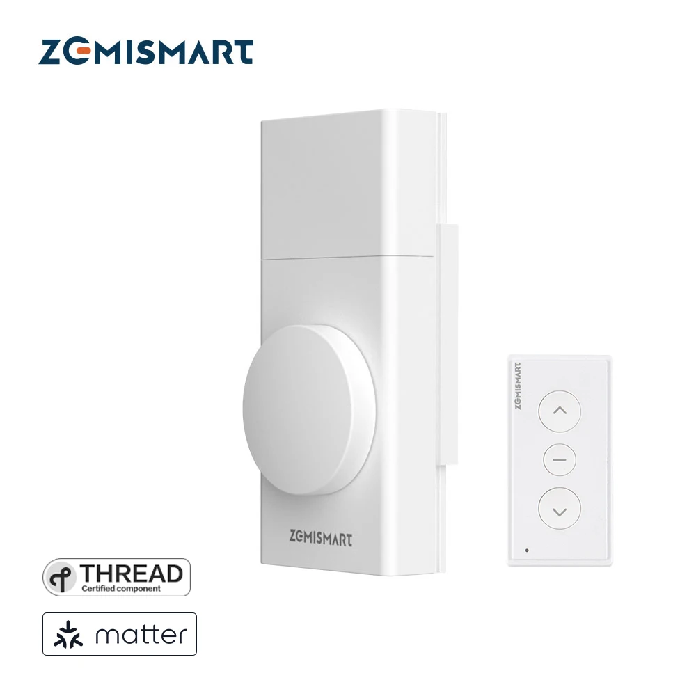 Matter over Thread Smart Roller Shade Driver Built-in Battery Knob Control Work with Homekit Alexa Google Home Smartthings APP