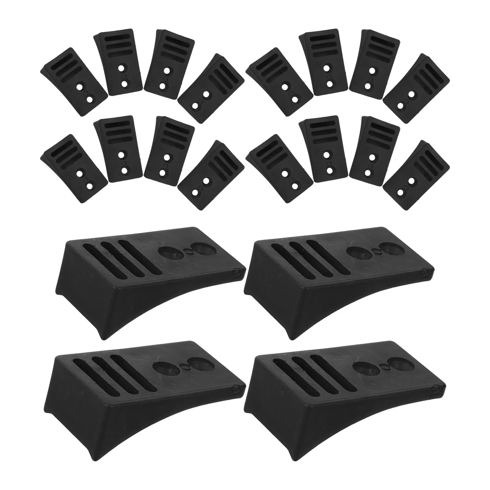 24Pcs Chair Leg Floor Protectors Non-Slip Heavy-Duty Anti-Tilt Pads for Office Work Sled Base Chairs Furniture Stability
