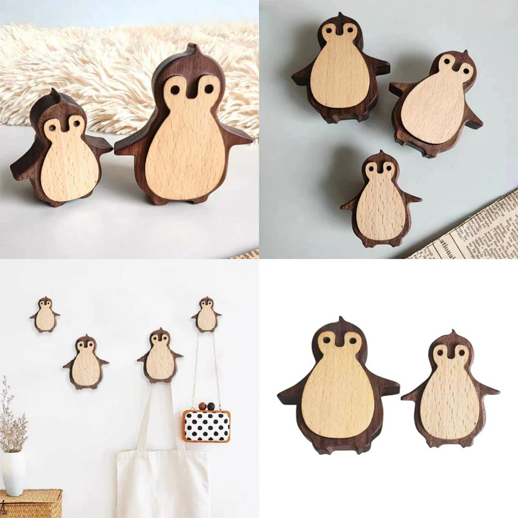 Easy Installation Penguin Wooden Wardrobe Knob With Wide Range Of Applications Small But Capable