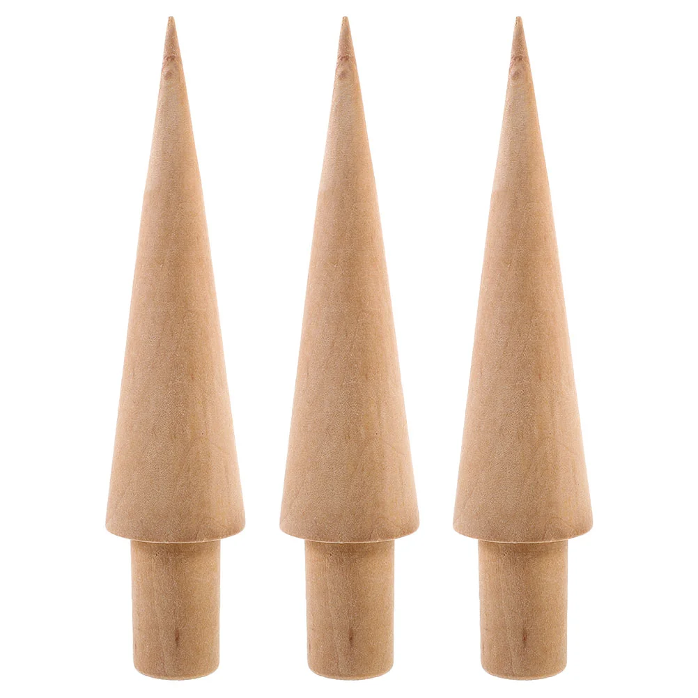 3 Pcs Cone Mold Ice Cream Wood Egg Roll Machine Dessert Molds Making DIY Maker Rollers