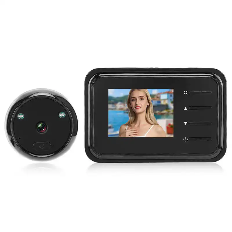 Cámara Digital LCD de visión nocturna para el hogar, videotimbre de 2,4 pulgadas con lente de ángulo amplio de 90 °
