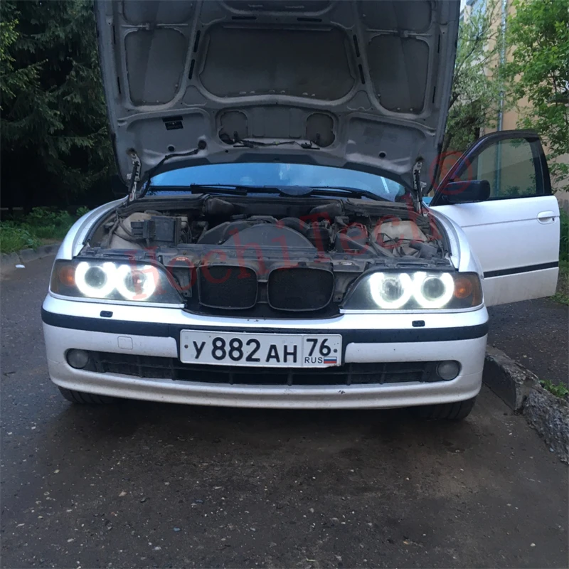 120W LED Angel Eyes White Light for BMW E39 E53 E60 E61 6312694048 63126916097 63126929309 Car Halo Ring Headlight Marker Bulbs