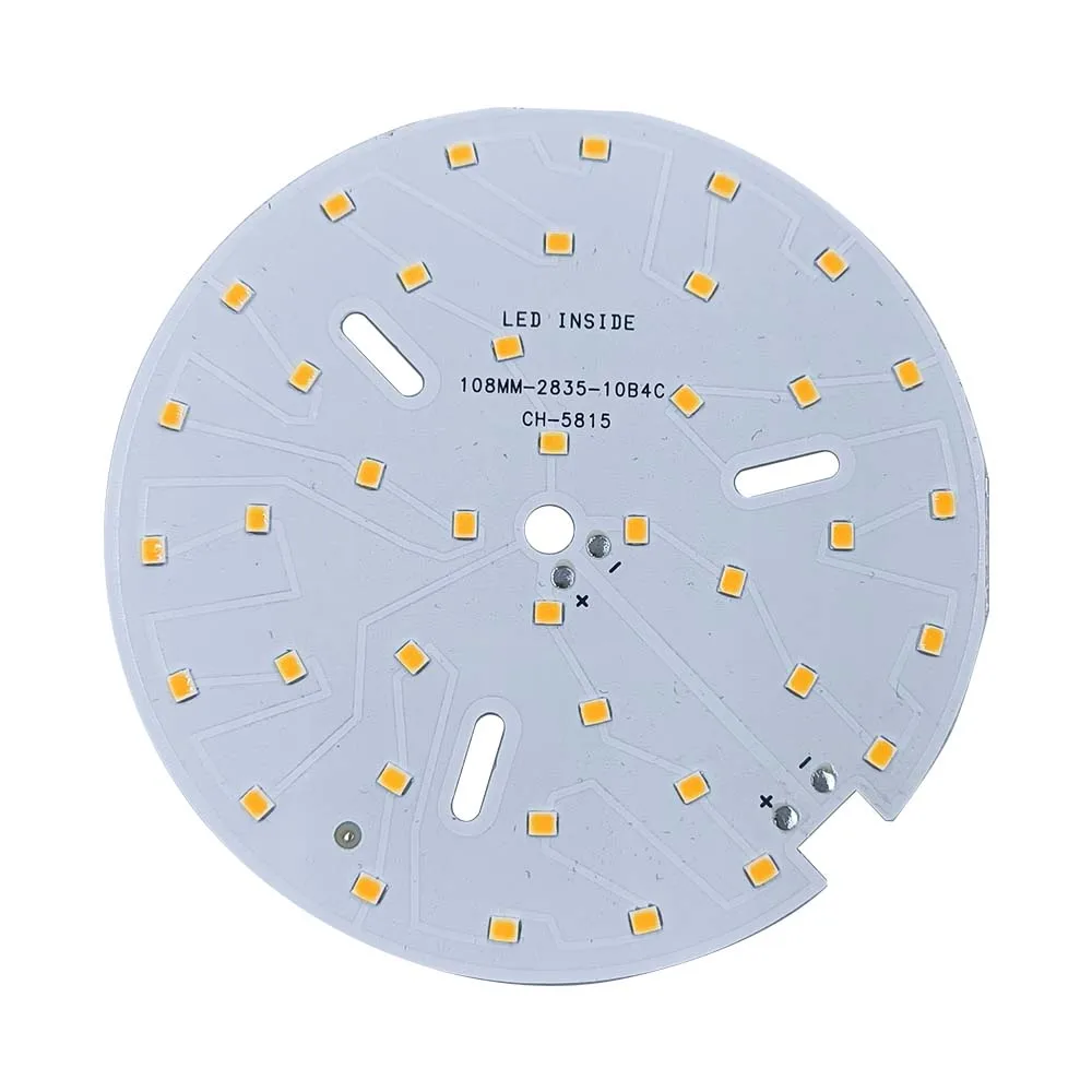 LED-Chip, LED-Platine, PCB, LED-Modul, rund, 108 mm, Lichter für Zuhause, Downlights, DIY, ersetzt SMD 2835, Konstantstrom, DC36 V, 22 W