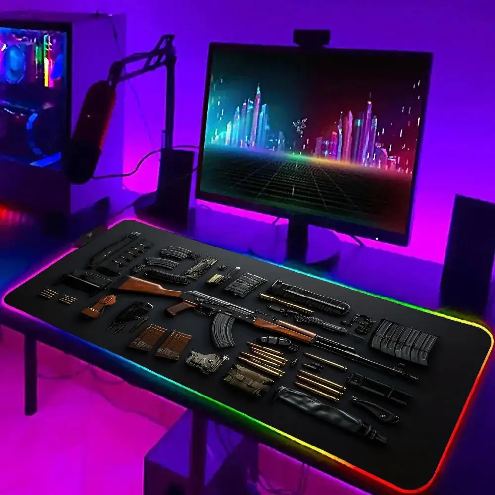 

RGB Military Hobby Tactical Mouse Pad Large Computer Office PC Desk Mat Laptop Tablet Gaming Keyboard Desk Accessories 900x400
