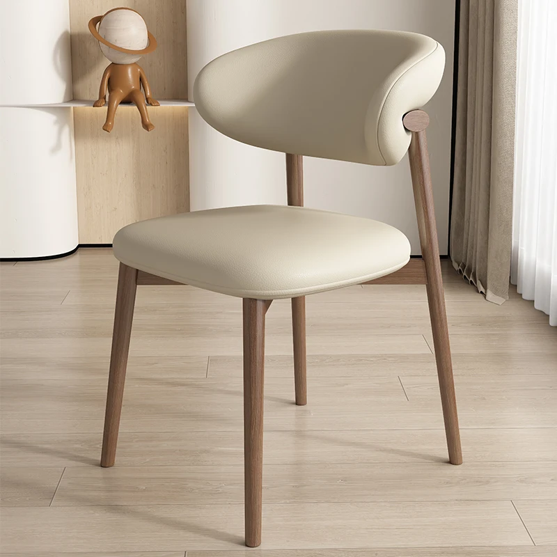 

Nordic Modern Dining Chairs Minimalist Solid Wood Luxury Italian Dining Chairs Armchair Designer Sillon Individual Furniture