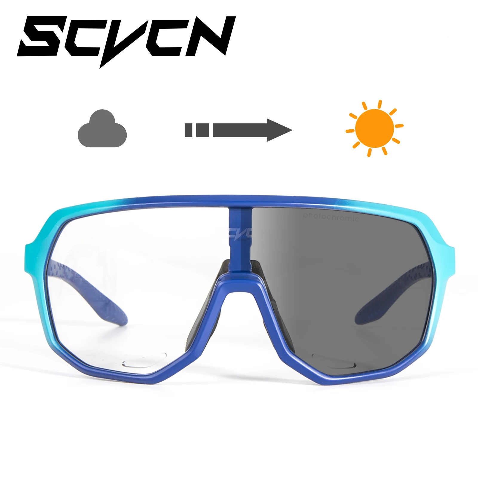 SCVCN Cycling Glasses Photochromic Men Sunglasses for Mountain Bike Road Bicycle Eyewear MTB Cycle Goggles Sports UV400 Glasses