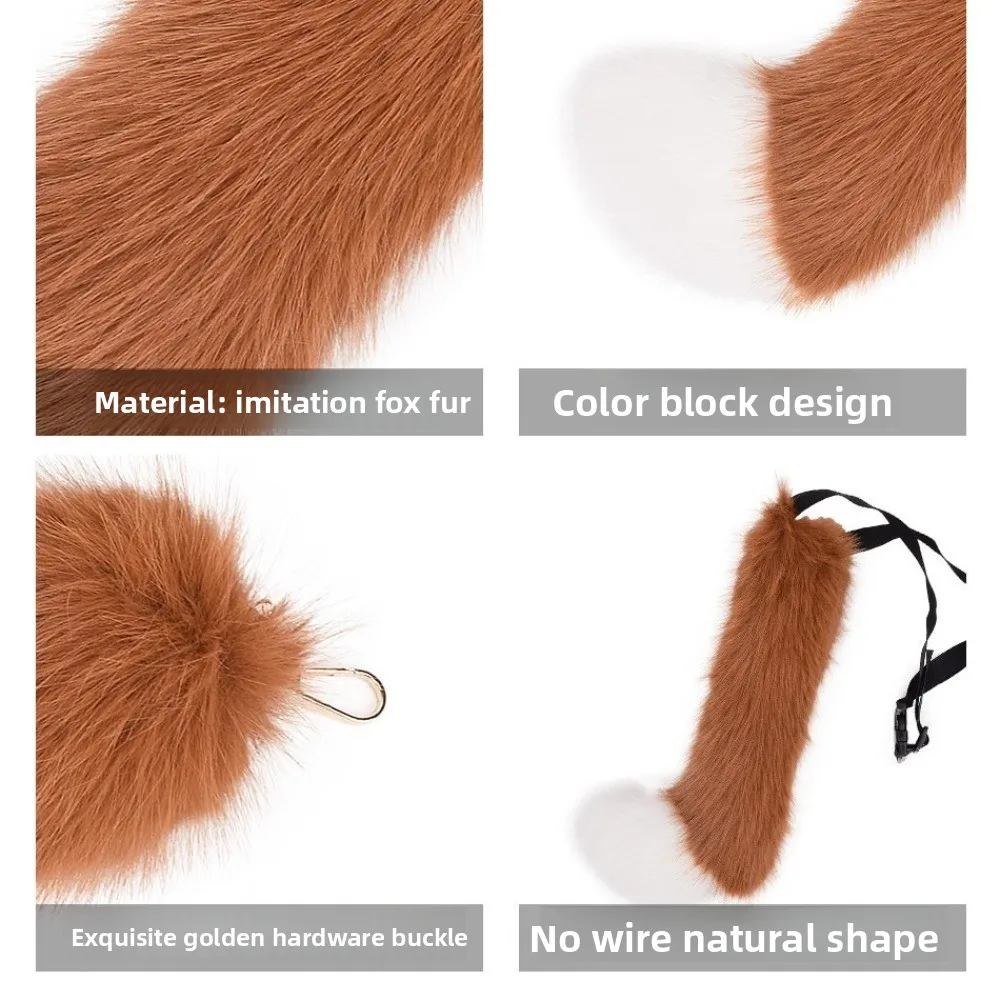 

Модный огромный пушистый брелок из искусственного меха с лисьим хвостом, мягкий утолщенный меховой кулон, теплая сумка с хвостом Therian, подвески для женщин и девочек