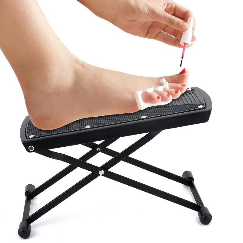 Pedicure Foot Rest, Non-Slip Home Beauty Footrest for Easy-at Pedicures, 6 Heights Adjustable Shower Rest Shaving Legs Treat