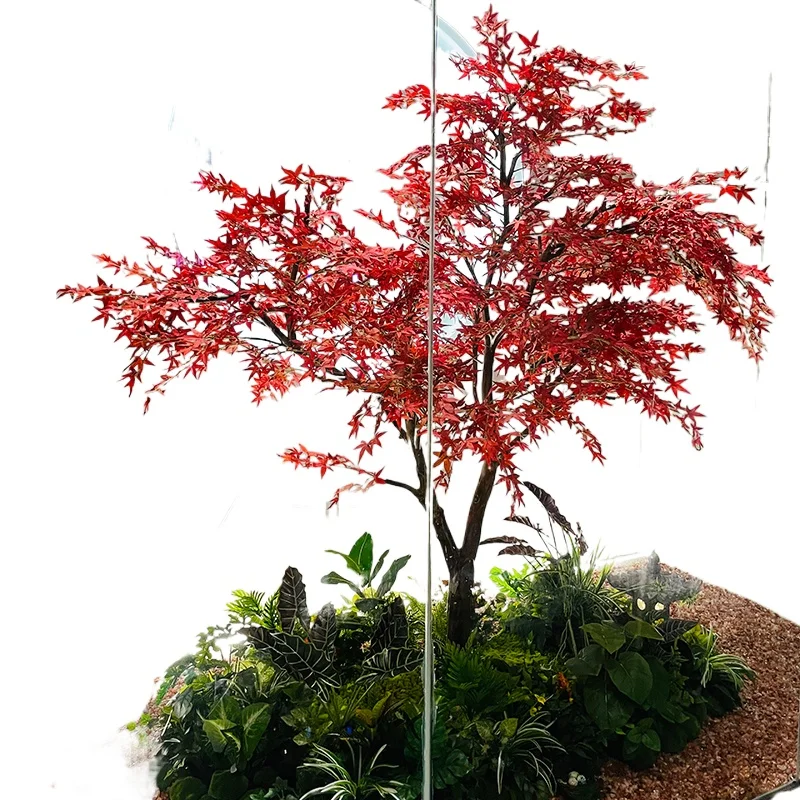 CX simulated maple tree fake maple large shopping mall hotel green plant fake tree decoration