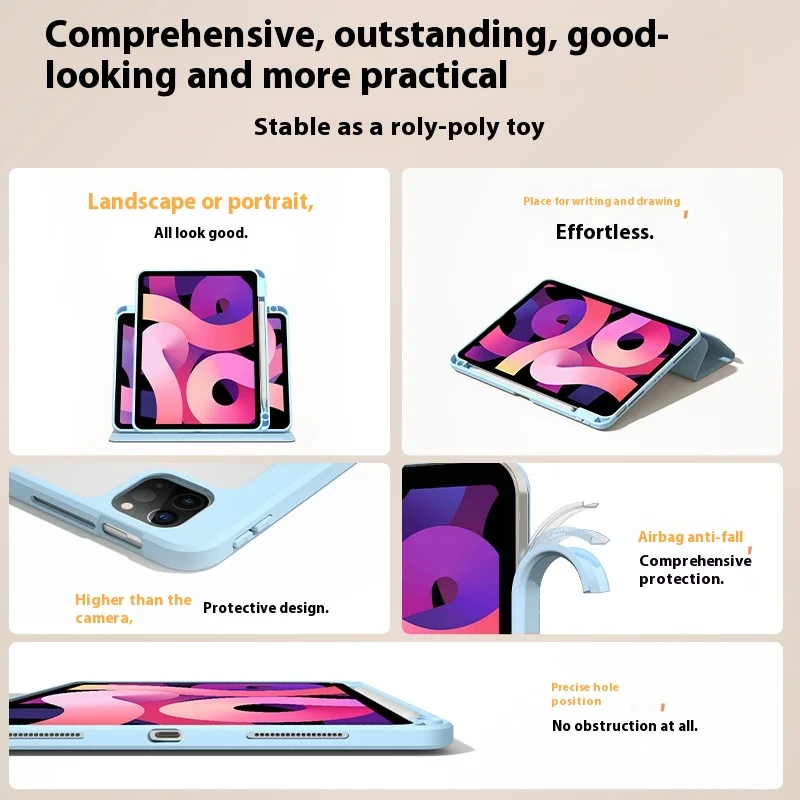 MINISO Cinnamoroll Per iPad Custodia Fonda IPAD air 4 5 10th 11th Gen Tablet Cover ipad A16 11in Pro 4 5 6 Mini 6 7 Custodia protettiva