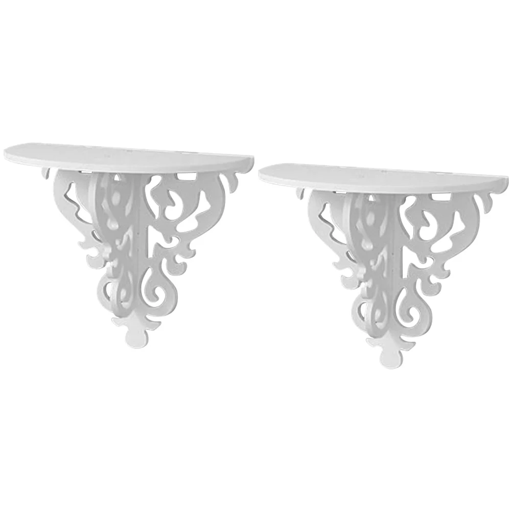 

2 Pcs Wall Shelf Storage Style Decor Home Rack Sundries Decorative