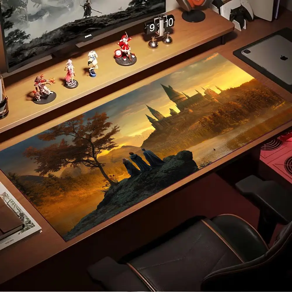 Dusk Painting Scenery large mouse pad desk pad rubber anti-slip edge locking office mat pc accessories gaming mats Computer Desk