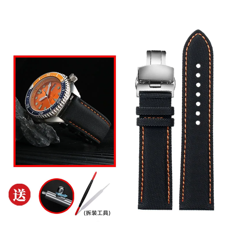 

For Mido Commander Helmsman Series M021 M005 M038 Waterproof Nylon Leather Bottom Watch Strap Seiko Omega Watchband 20 22 24mm