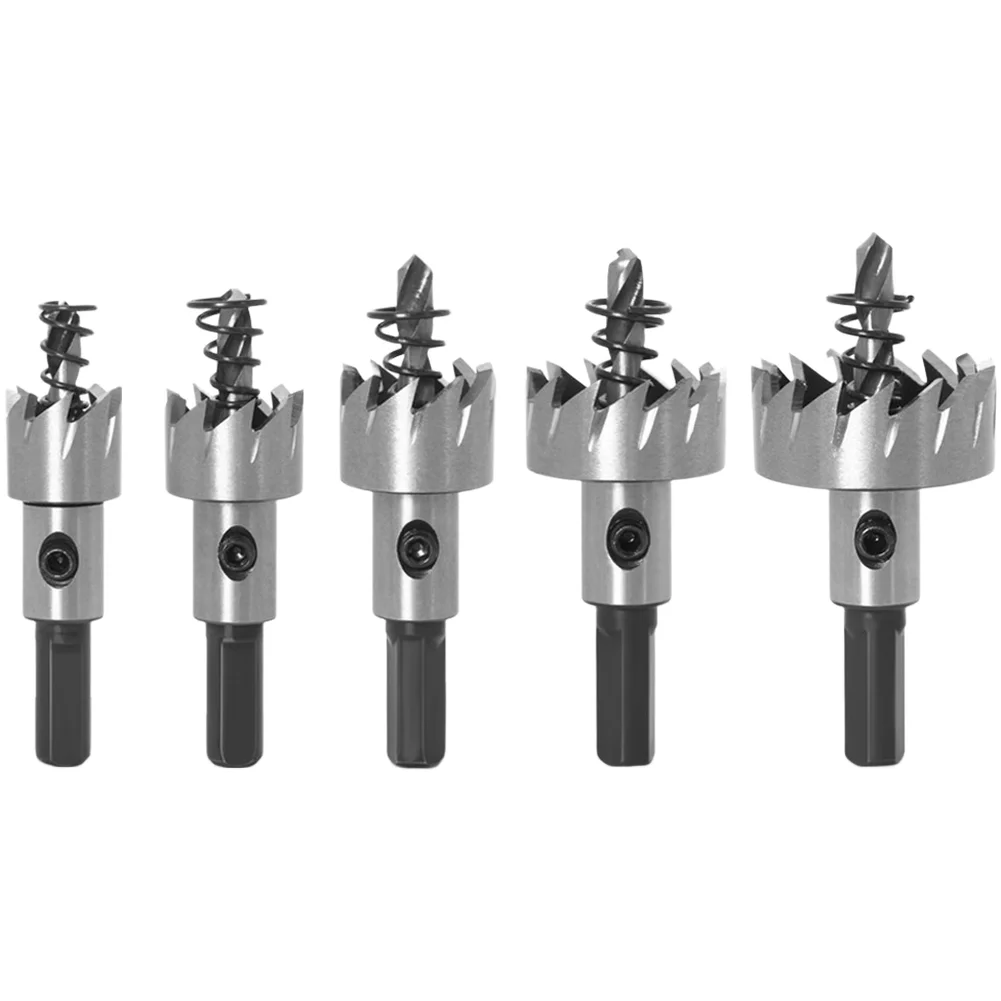 

5pcs HSS Drill Bit Set Hole Opener 16-23mm Hole Cutter With Pilot Drill Bit For Stainless Steel Iron Sheets And PVC Drilling