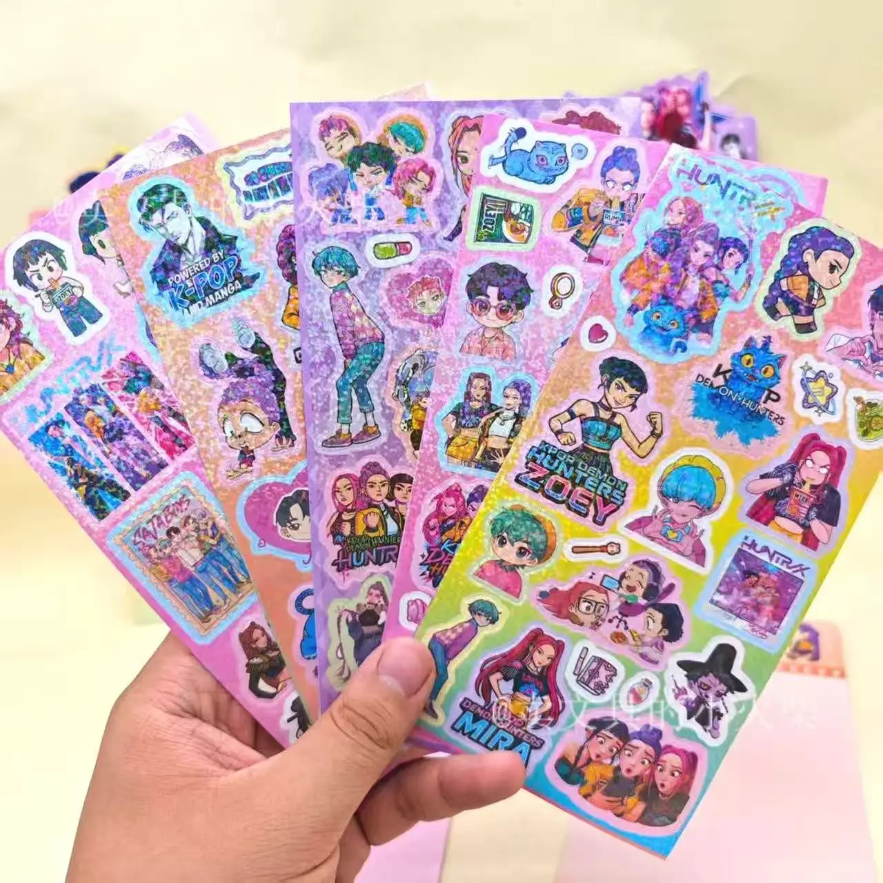 Cute Anime Cartoon Laser Stickers Creative Decorative Decals For School Supplies Notebook  DIY Craft Scrapbook Home Decor