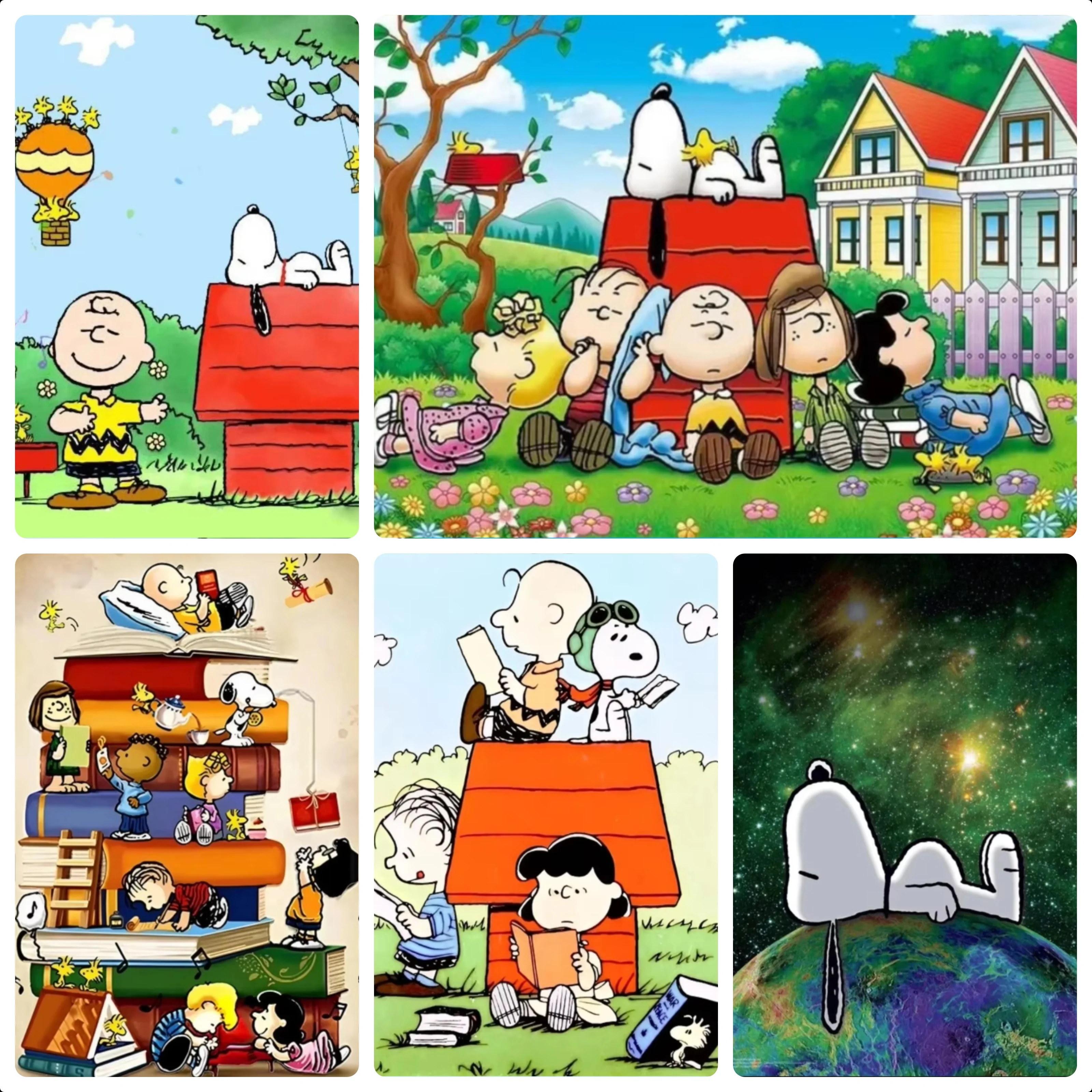 500/1000/1200/2000PCS Jigsaw Puzzle New Cute Snoopy Cartoon Dog Lovely Peanuts Character Scene DIY Assembly Home Dec Gift