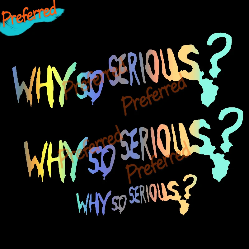 Aufkleber Why So Serious Schriftzug Auto Wand Sticker Joker 24cm Set view 5