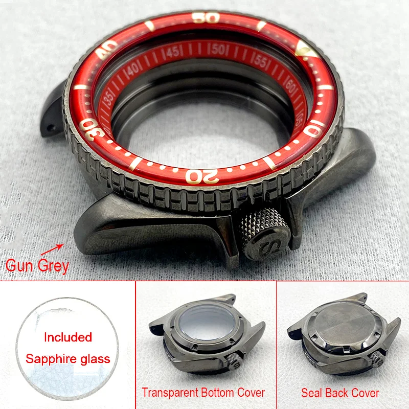 

Корпуса часов Gun Grey Mod SKX007 с циферблатом 28,5 мм подходит для часов NH34 NH35 NH36 7S 4R с механизмом Crown at 3.0 Spring Click SKX007 SRPD