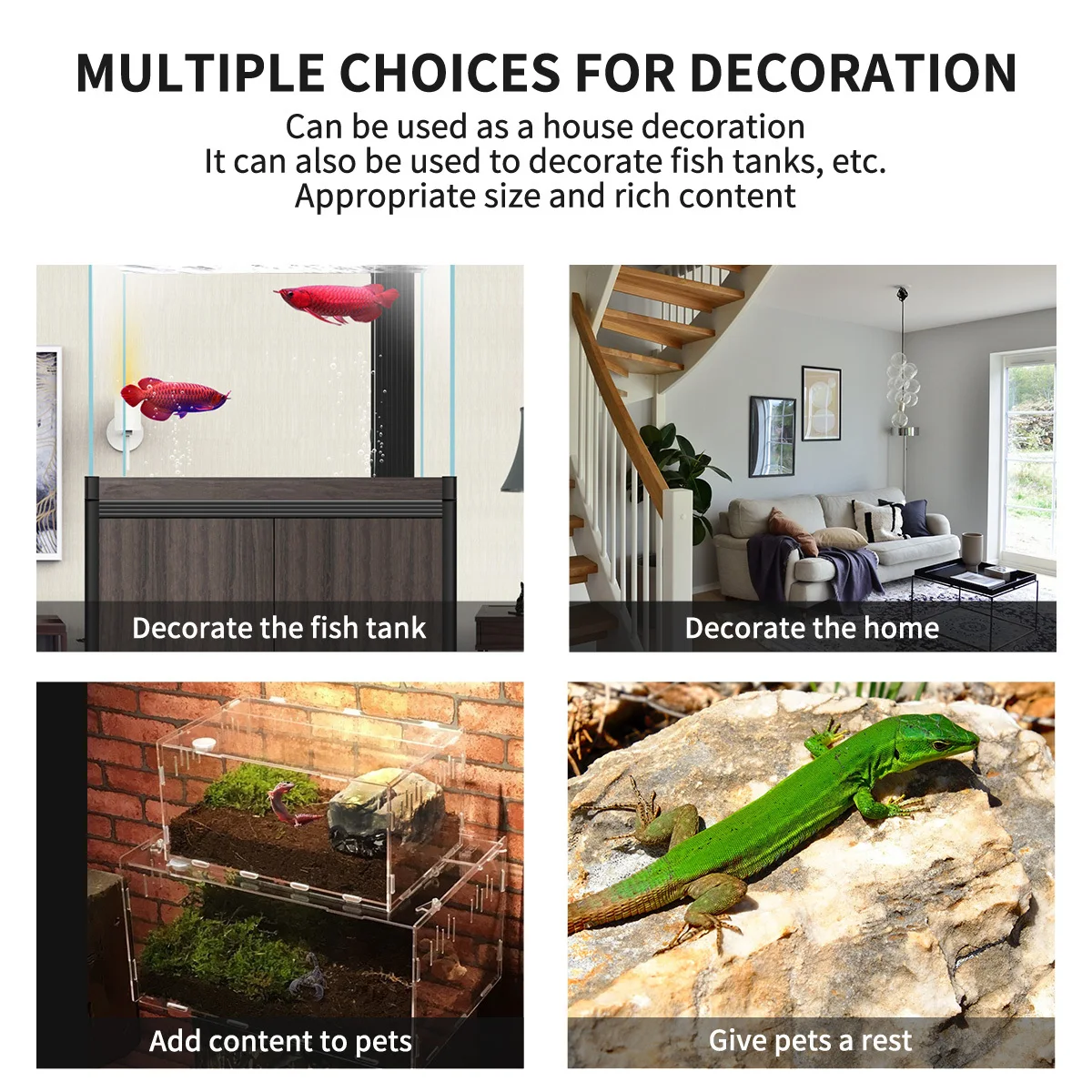 

1Pcs Dinosaur Fossil Aquarium Decoration Resin Made Fish Tank Ornament Stylish Landscape Design for Home Bathroom Living Room