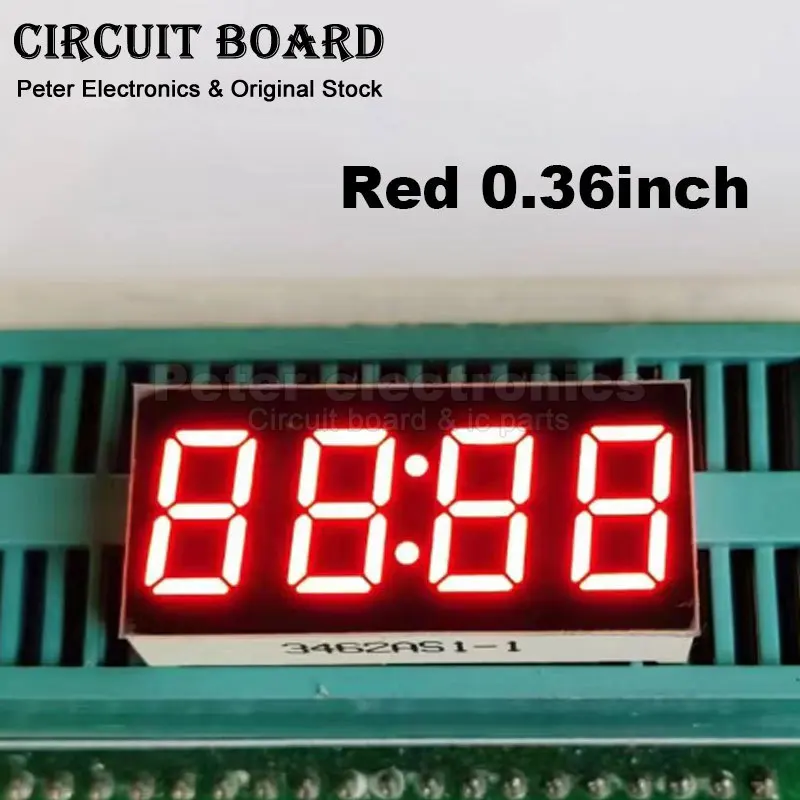 5pcsLED Nixie Tube 0.36 Inch 4-bit Clock Nixie Tube 3462 High Light Cathode Anode Red Blue White Emerald Green Yellow