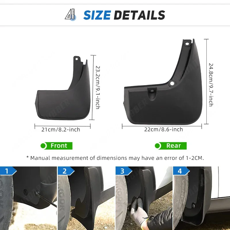 For Hyundai Genesis GV80 2021 - 2024 2022 2023 Car Mudflaps Mud Flaps Splash Guards Mudguards Flap Fender cars accessories