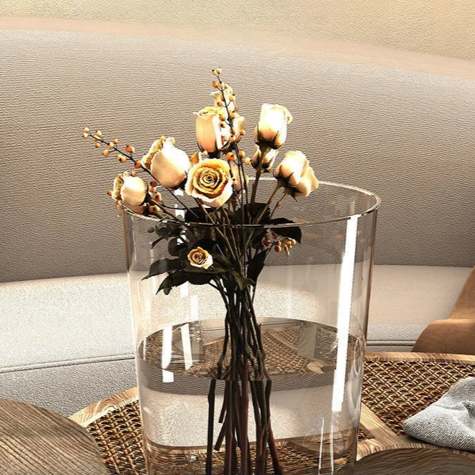 Wake Up Flower Bucket Household Acrylic Transparent Container Store Specific Deep Water Transparent Tube for Flower Cultivation