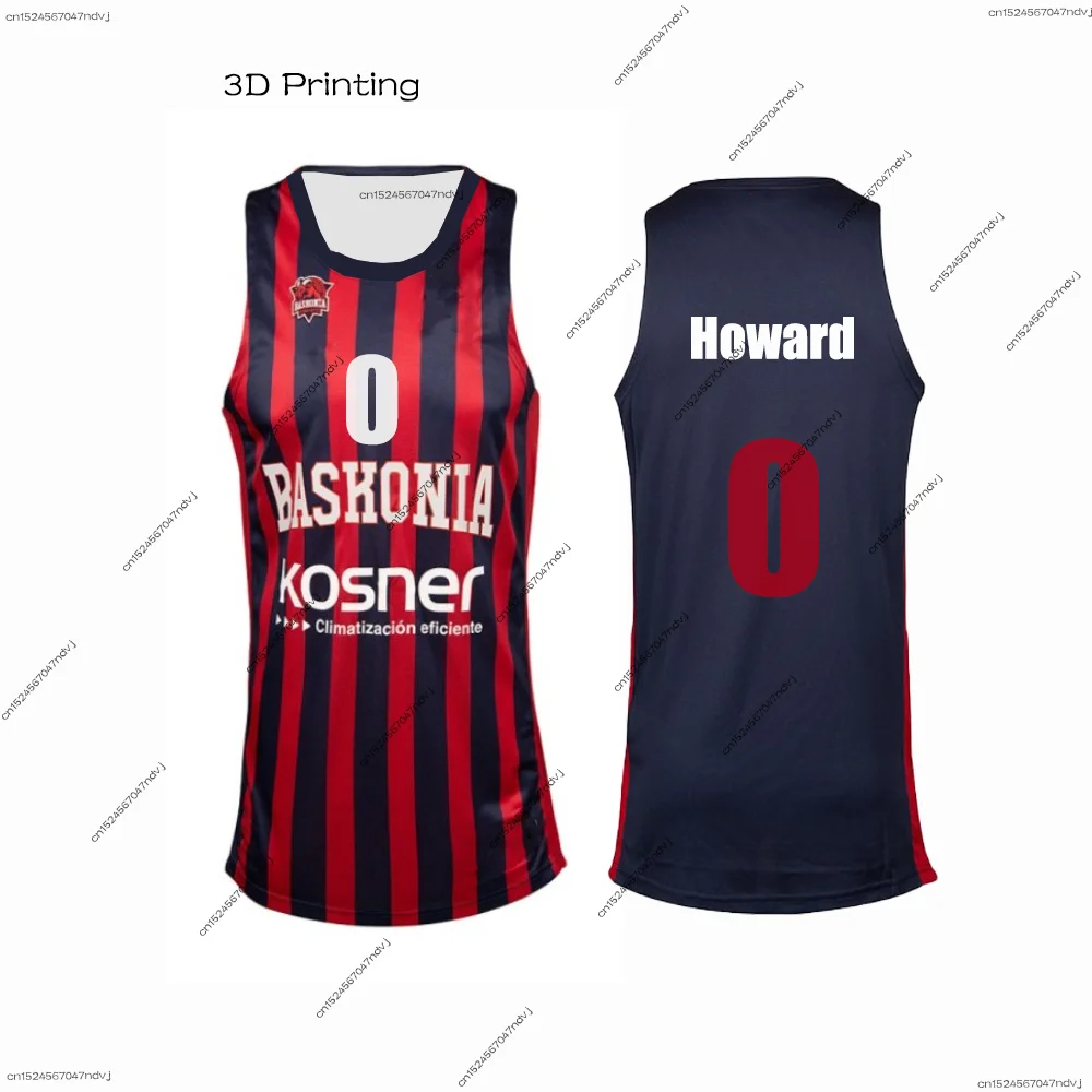 24/25 Spanish Basketball 2025 Spain Baskonia Basketball Jersey Markus Howard  Basketball Training Jersey Special Jersey Set