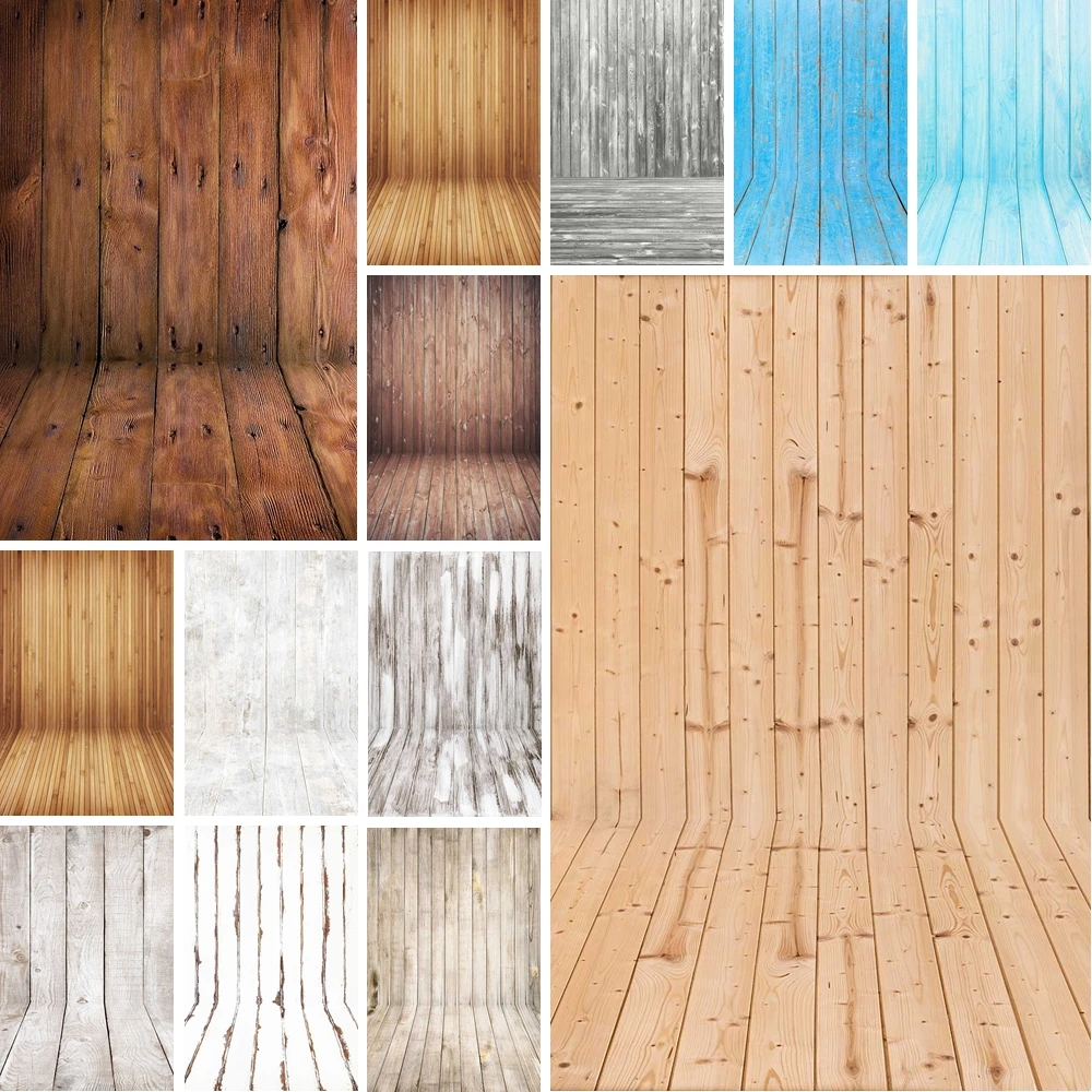 

MOON.QG Vintage Wood Backdrop Wooden Background Photo Studio Wallpaper Floor Plank Board Newborn Baby Product Photography