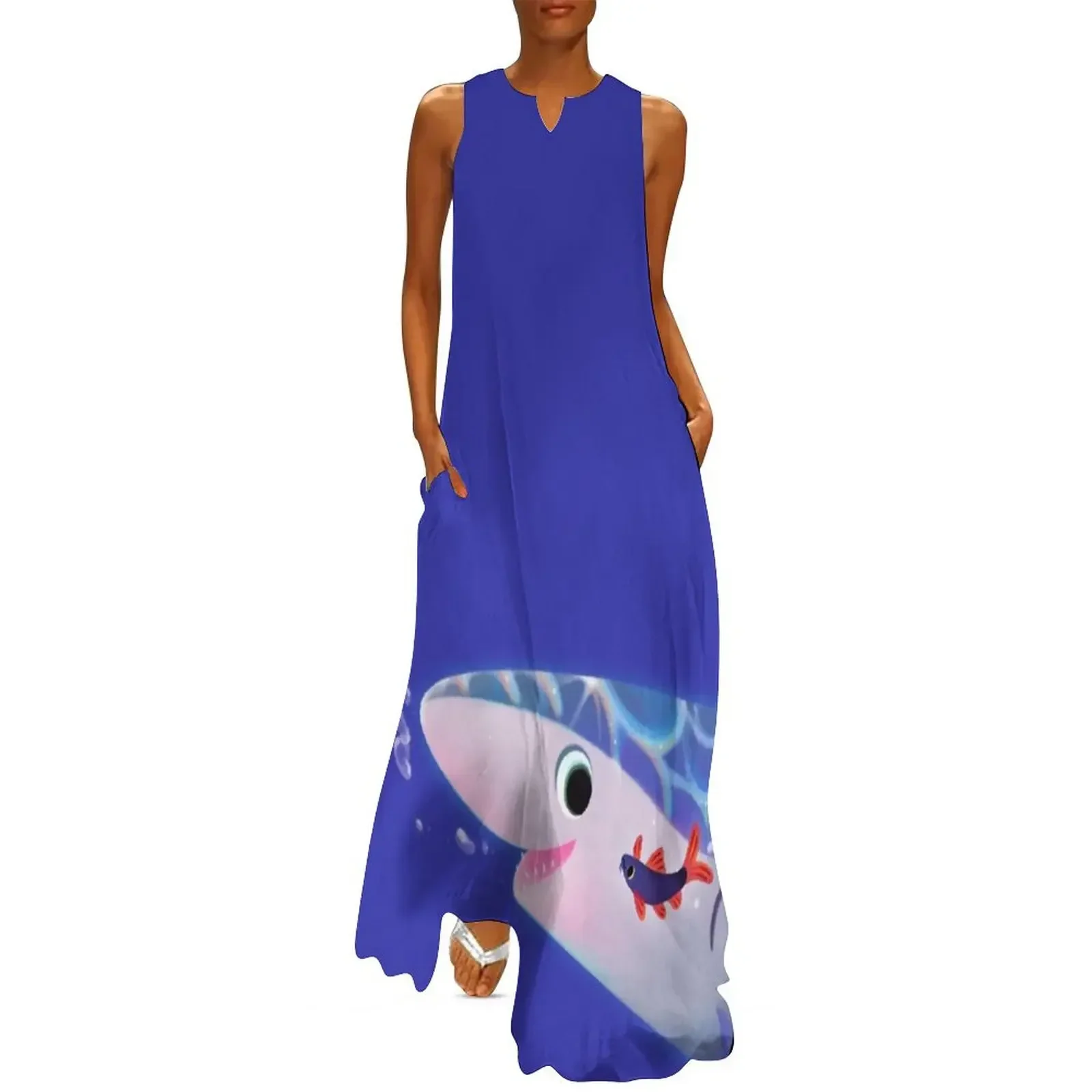 

Rainbow shark meets blue shark Long Dress dresses for womens 2025 evening dress women's summer jumpsuit Dress