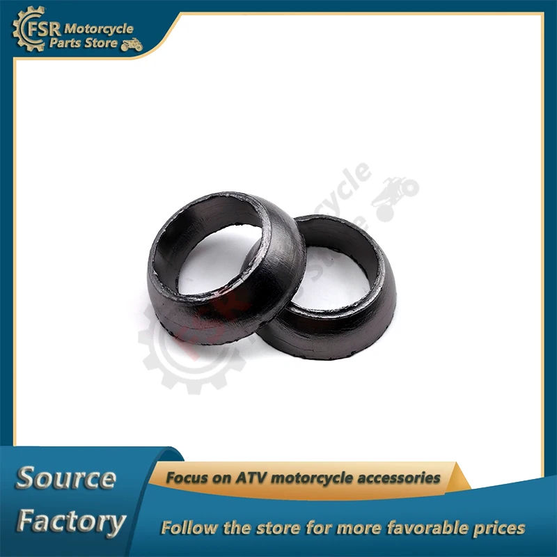 2PCS ATV Exhaust Seal Gasket Muffler For Linhai LH260 LH300 LH400 Quad parts 25222 Original