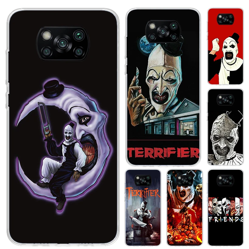 Horror Movie Terrifier Phone Case for Xiaomi Poco X6 X5 X4 X3 Nfc F6 F5 F4 GT F3 F2 Pro F1 M5S M4 M3 5G Soft Funda Print Shell