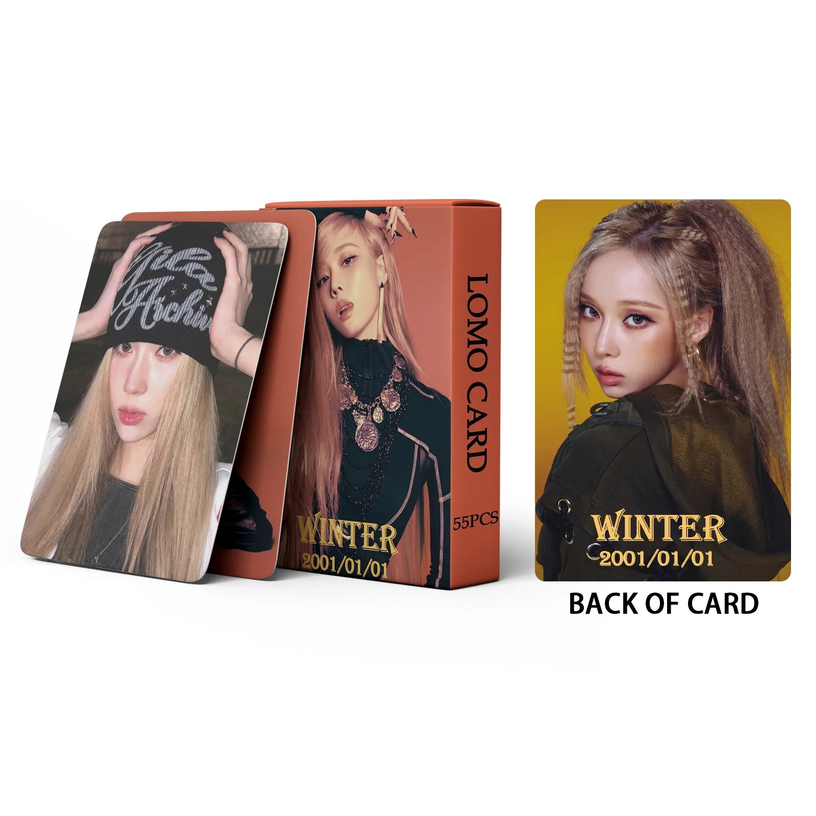 55pcs/Box Kpop Whiplash winter Photo Cards KARINA HD lomo cards for boys girls to collect gifts