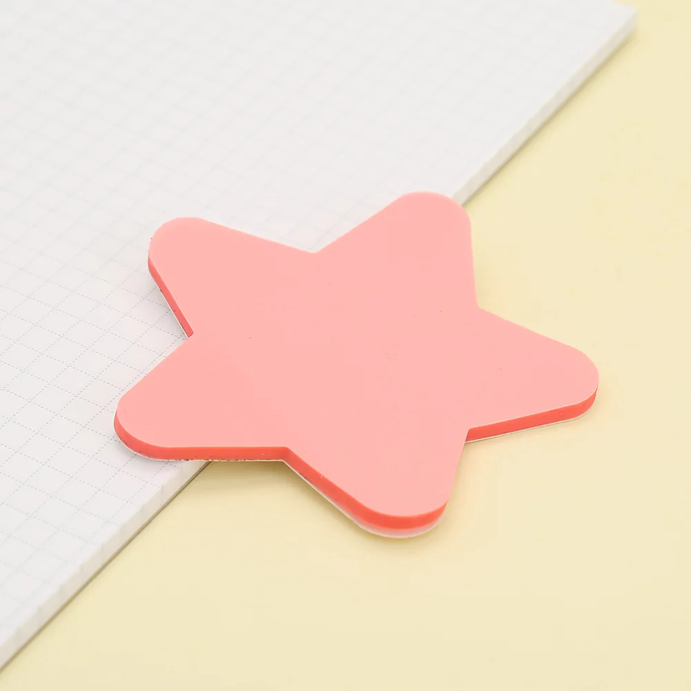 50sheets Translucent Colorful Five-Pointed Star Sticky Note N Times Memo Pad Sticky Notes Pads Stickers Planner Notepad Supplies