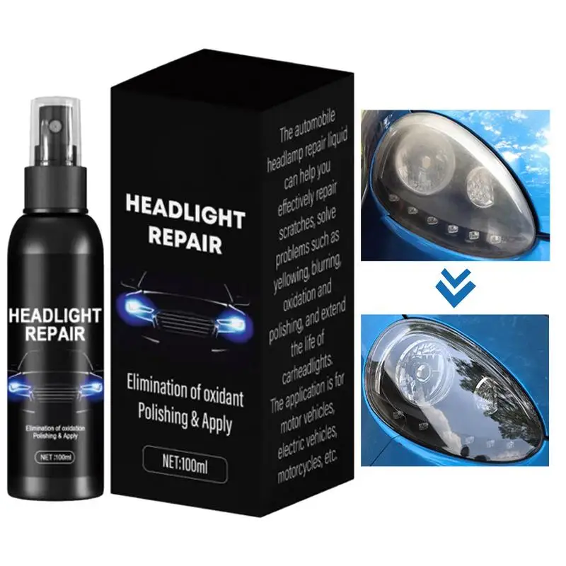 

Headlight Polish 100ml Headlamp Lens And Car Lights Cleaner Headlight Repair Polish Auto Headlight Restoration Kit For