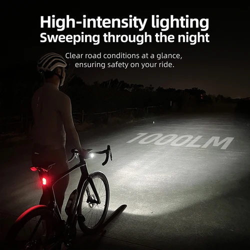 Imagen 2 del producto CYCLAMI X7 luces faros inteligentes USB recargable carretera bicicleta de montaña luz delantera 1000 lúmenes batería reemplazable Gopro montable