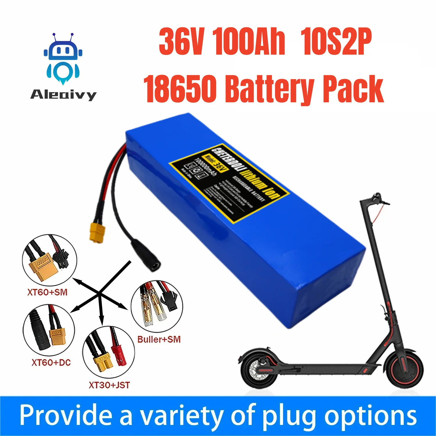 

10S2P 36V 100000mAh 36v Electric Scooter Battery Lithium Electric Scooter for 250W 350W 500W 42V Electric Scooter Li ion Battery