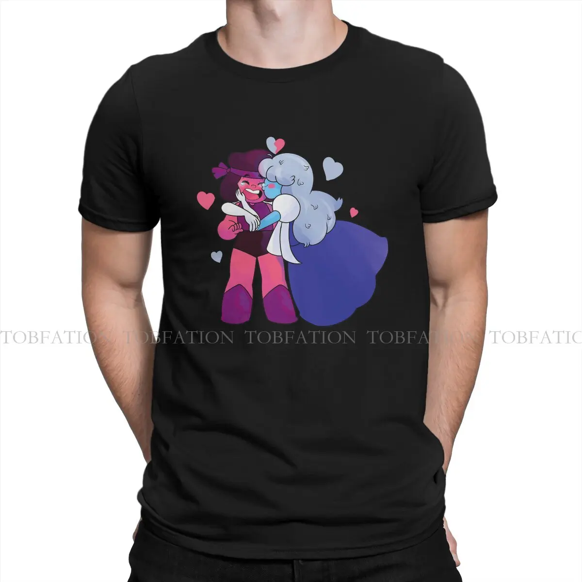 Steven Universum Granat Perle T-Shirt für Männer Rubin Saphir weiche Freizeit Sweatshirts T-Shirt hochwertige neue Design