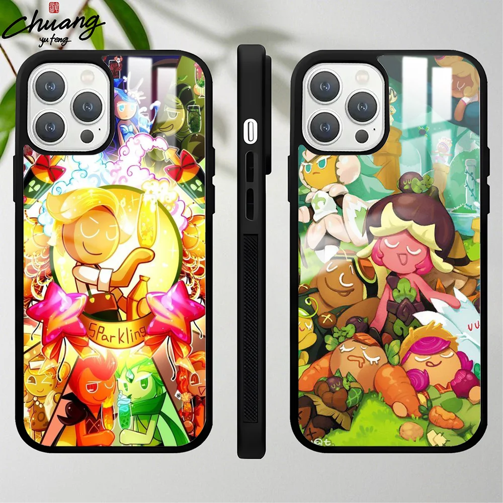 MaiYaCa Game Cookie Run Kingdom Phone Case For 11 12 13 14 15 16Pro Max mini Plus Frosted mirror Phone Cover