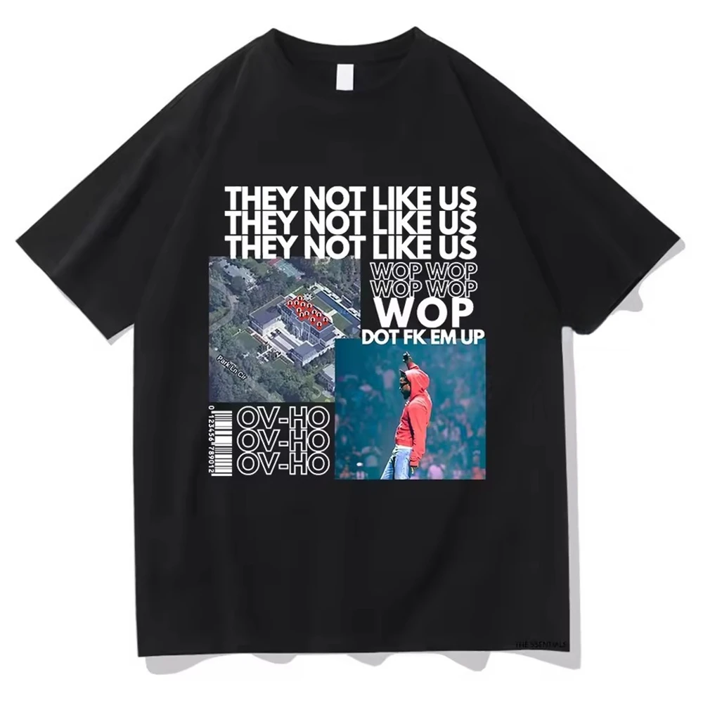 

2025 new model Kendrick Lamar Not Like Us Women Clothing Tee Shirt Homme New in Tee short sleeve Round Neck Printing Pullover Ts