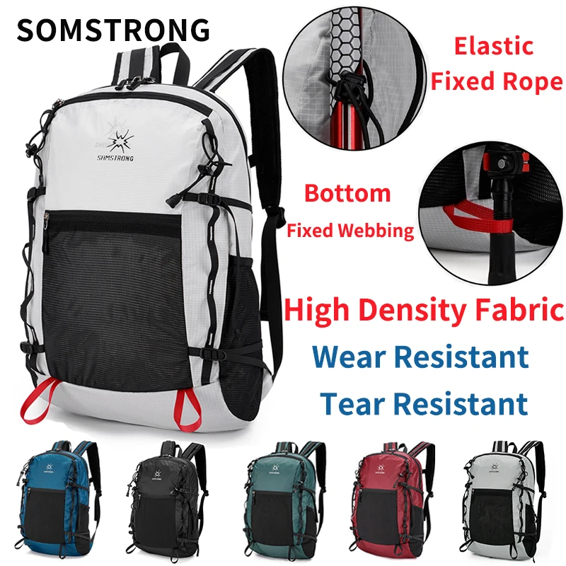 

Сверхлегкий складной рюкзак SOMSTRONG, удобное снижение нагрузки с количествоми внешних точек крепления для свободного крепления