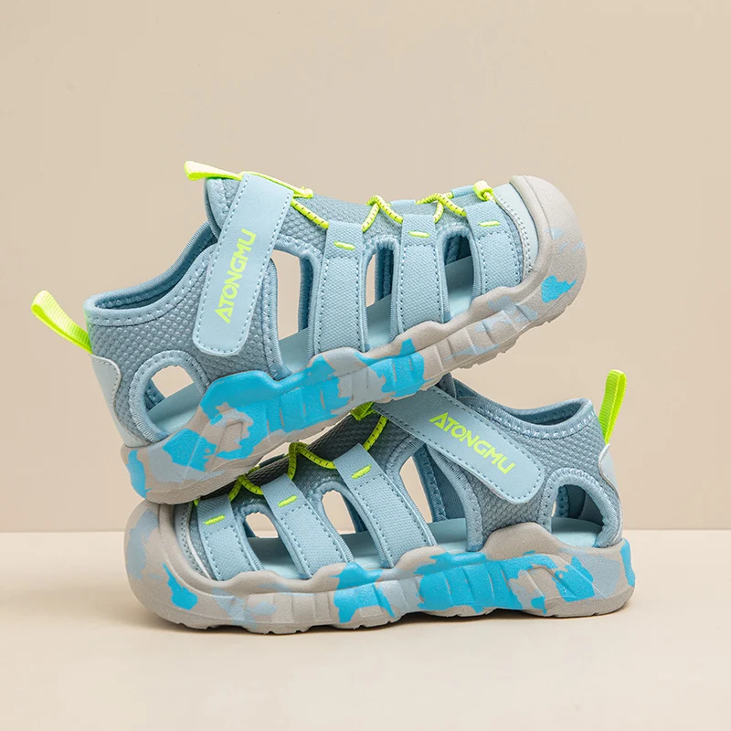 

Children Sports Sandals Cute Closed Toe Outdoor Anti Slip Wear Resistant Breathable Fashion Daily Wear Walking Shoes for Kids