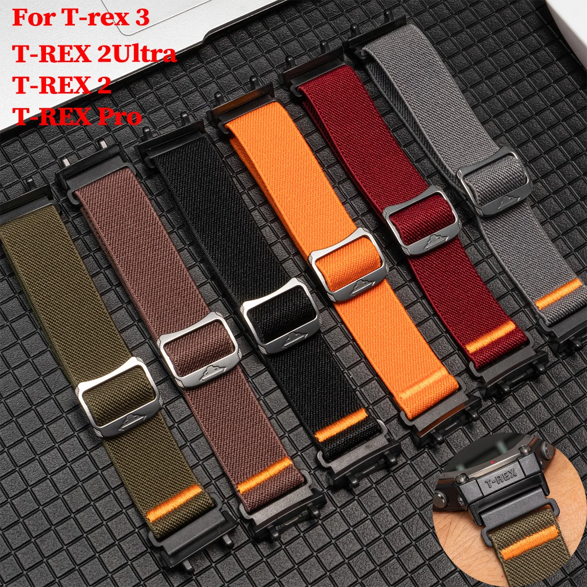 Nylon Strap for Amazfit T-rex 2Ultra 3 Watch Adjustable Sports Loop Wrist Watch Bracelet Correa For Amazfit Trex Pro/T Rex Band