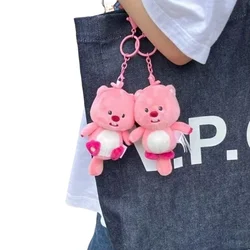 Loopy cartoon cute doll keychain schoolbag pendant kawaii cute little beaver girl heart gift for best friends holiday gift