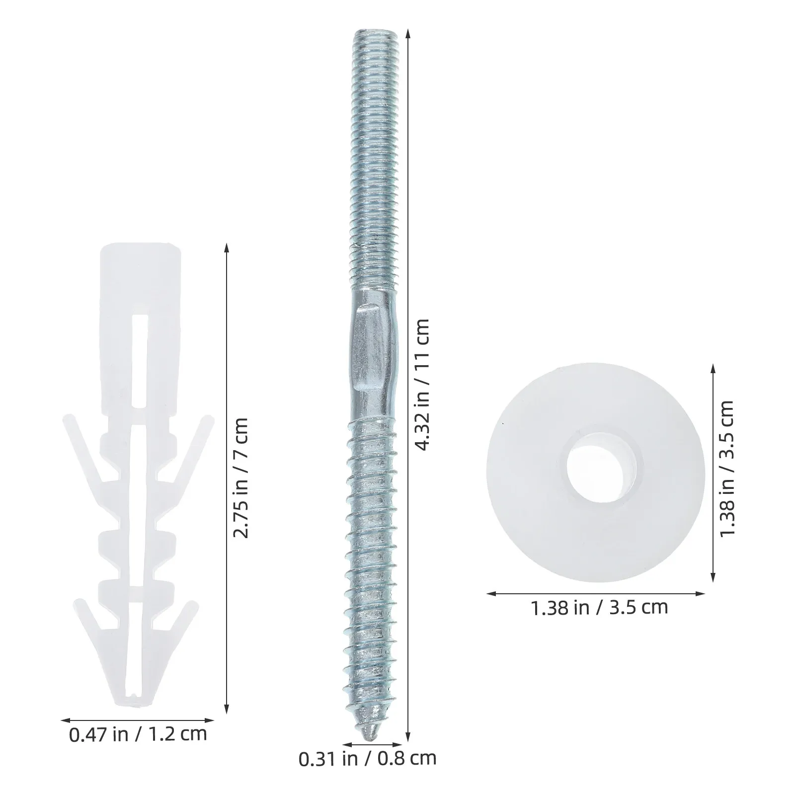 1Set Washbasin Fastening Screw Universal Wall Mounted Sink Mounting Screw Set for Secure Basin Attachment Aesthetic Minimalist
