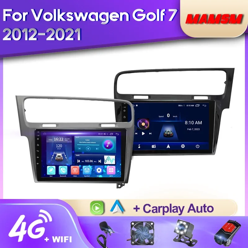 

MAMSM Android 12 Car Radio For Volkswagen VW Golf 7 MK7 GTI 2012 - 2021 Multimedia Video Player Navigation GPS Carplay Autoradio